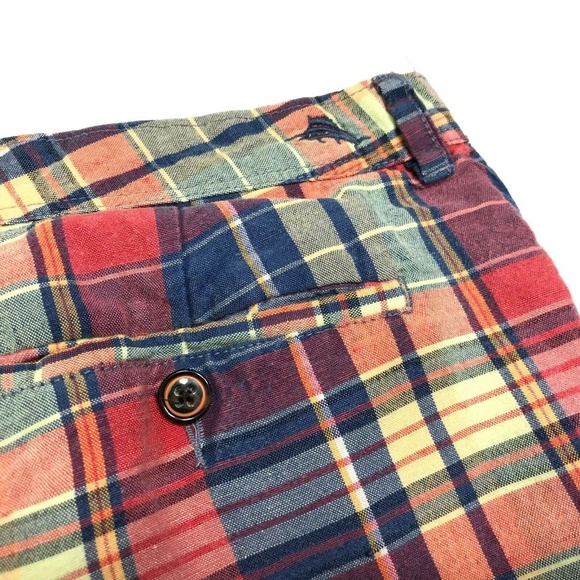 Tommy Bahama 34 Moulin Madras Linen Blend Shorts - Picture 4 of 7